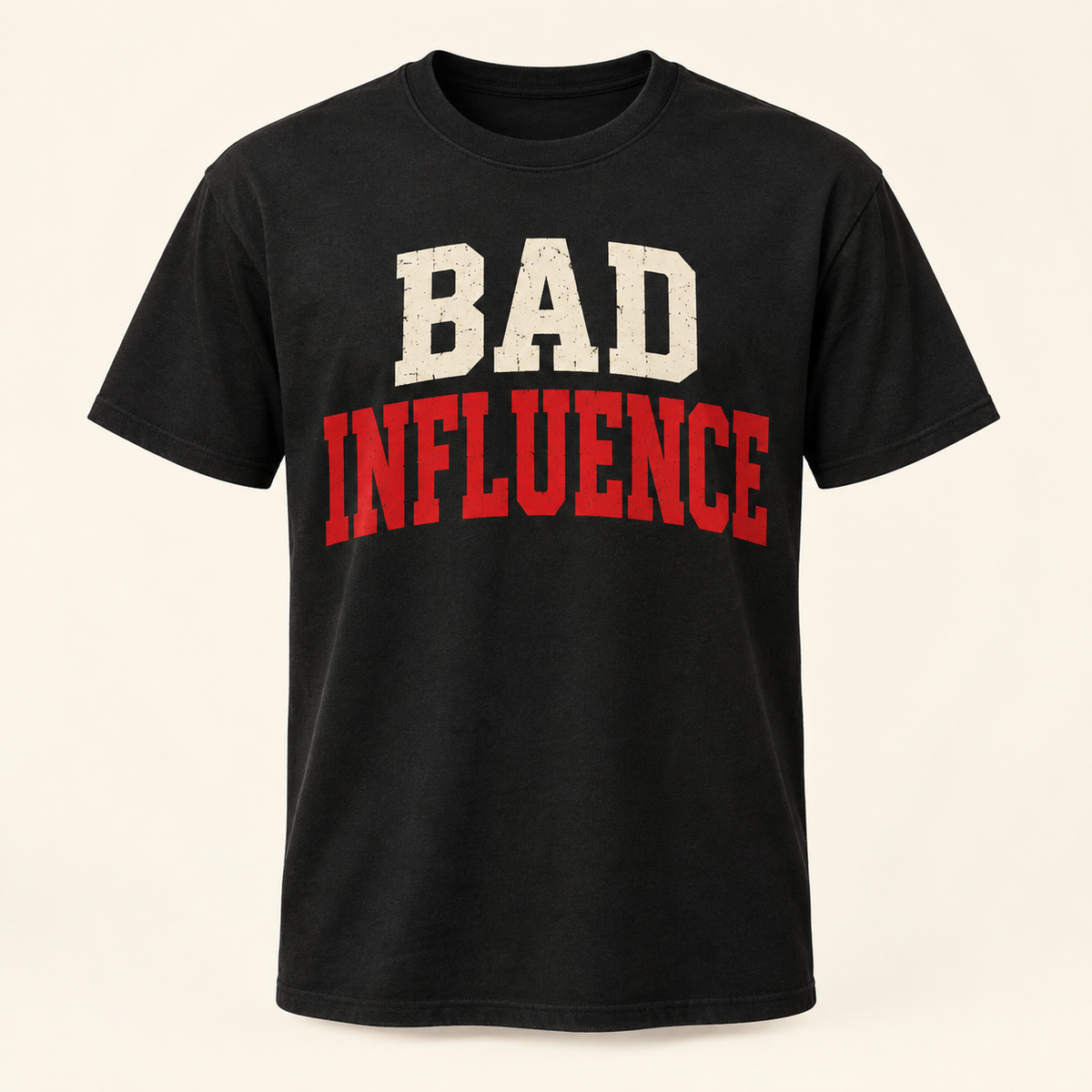 Black Bad Influence graphic T-shirt